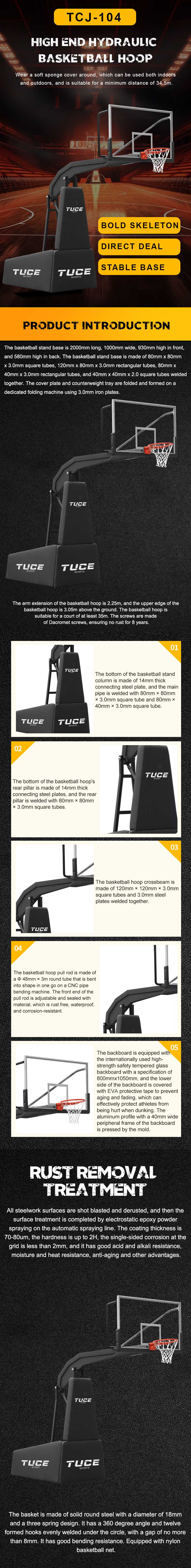 High-grade imitation hydraulic basketball stand TCJ-104